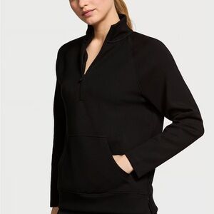 NWT VSX Featherweight Ribbed Knit Half-Zip Black XL